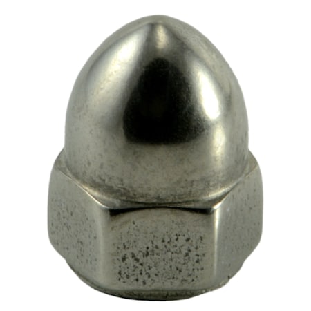 Midwest Fastener High Crown Cap Nut, #8-32, 18-8 Stainless Steel, 10 PK 36783